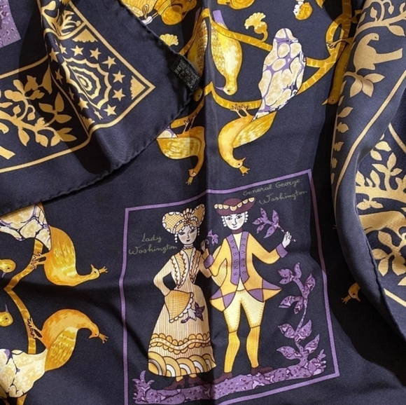 🥳HP🥳Hermes Early American Scarf **Vintage** - Picture 4 of 9